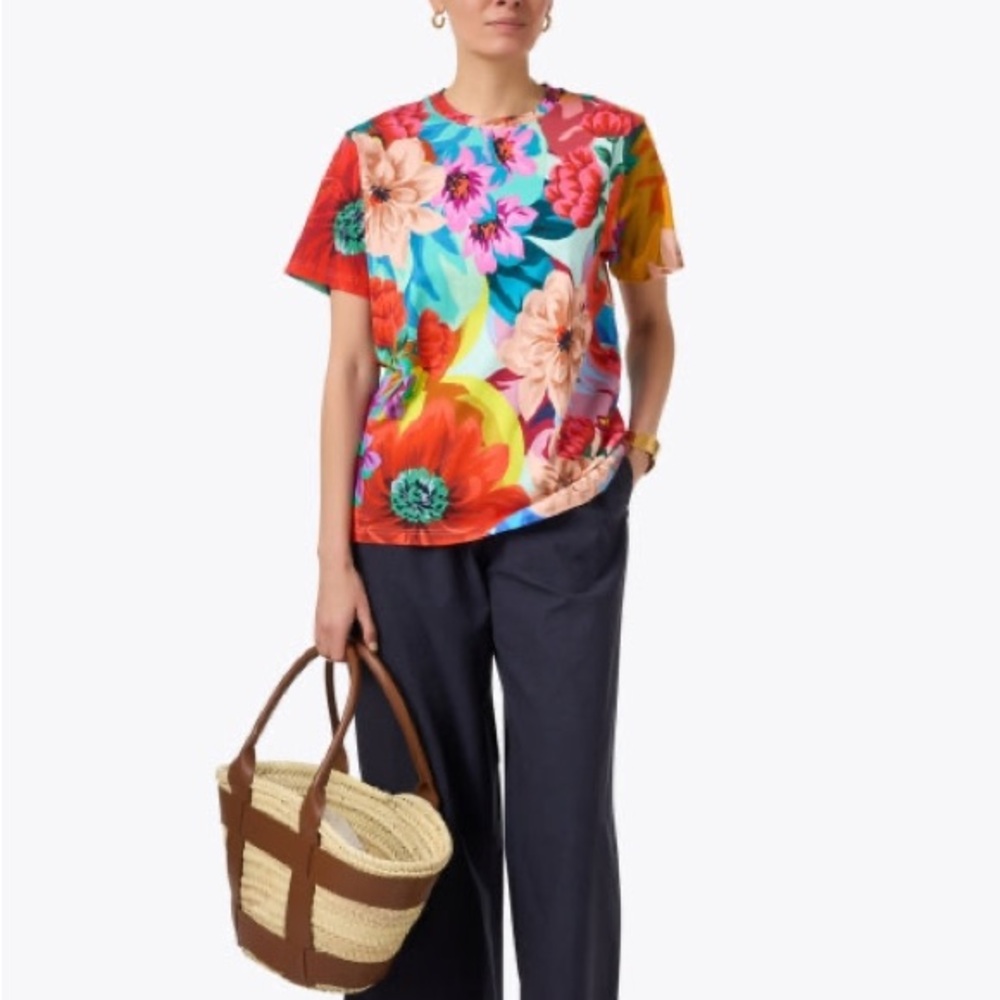 New Megan Park Lucia Floral Print Shirt size medium